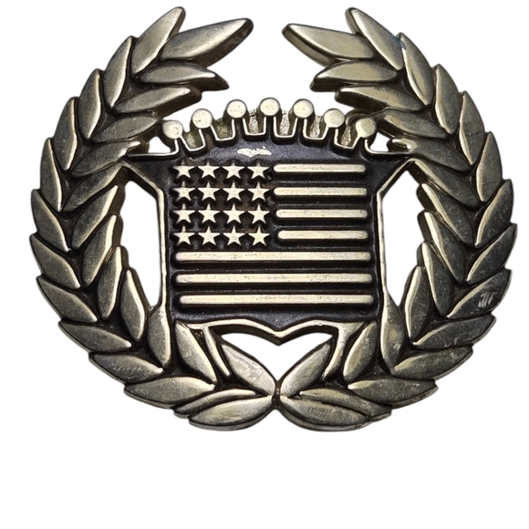 Timeless Treasure‎ Vintage Cadillac Belt Buckle Patriotic Charm Silver Tone - Picture 1 of 2